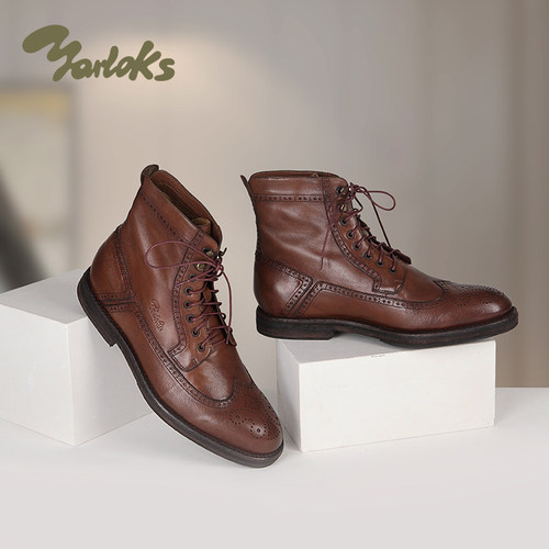 雅乐士复古男士马丁靴