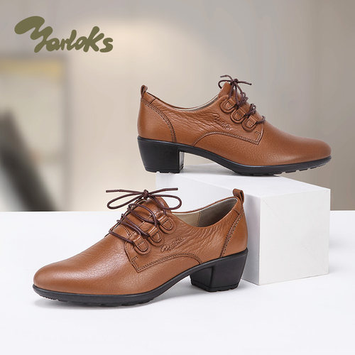 Yarloks/雅乐士粗跟单鞋高跟皮鞋