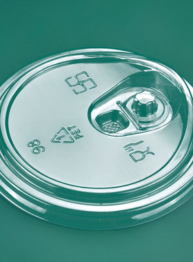 90/95/98口径一次性奶茶杯盖透明pet塑料杯盖饮料杯直饮盖圆平盖