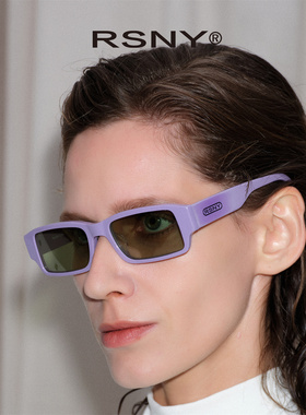 RSNY扁框方形太阳眼镜男女通用沙滩遮阳百搭个性ins时尚墨镜0004D
