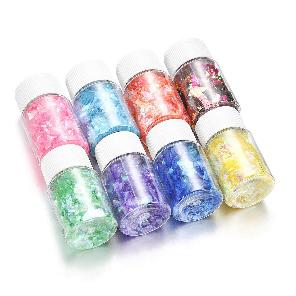 DIY美甲亮片15ml瓶装美甲玻璃纸碎片幻彩美甲不规则糖果纸指甲贴
