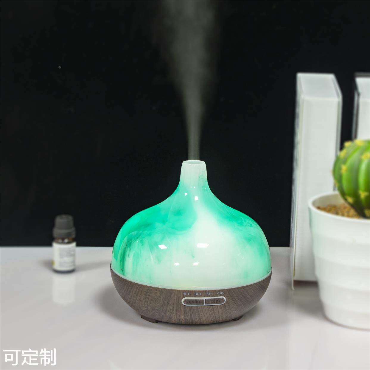 400ml精油香薰彩灯USB香熏机5v树脂家用加湿器香薰机外贸供货