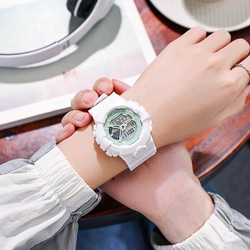 跨境外贸电子表男学生手表多功能运动夜光闹钟日期森系简约日韩女