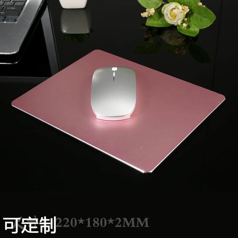礼物铝合金鼠标垫双面皮革防滑金属鼠标垫活动办公的大号滑鼠