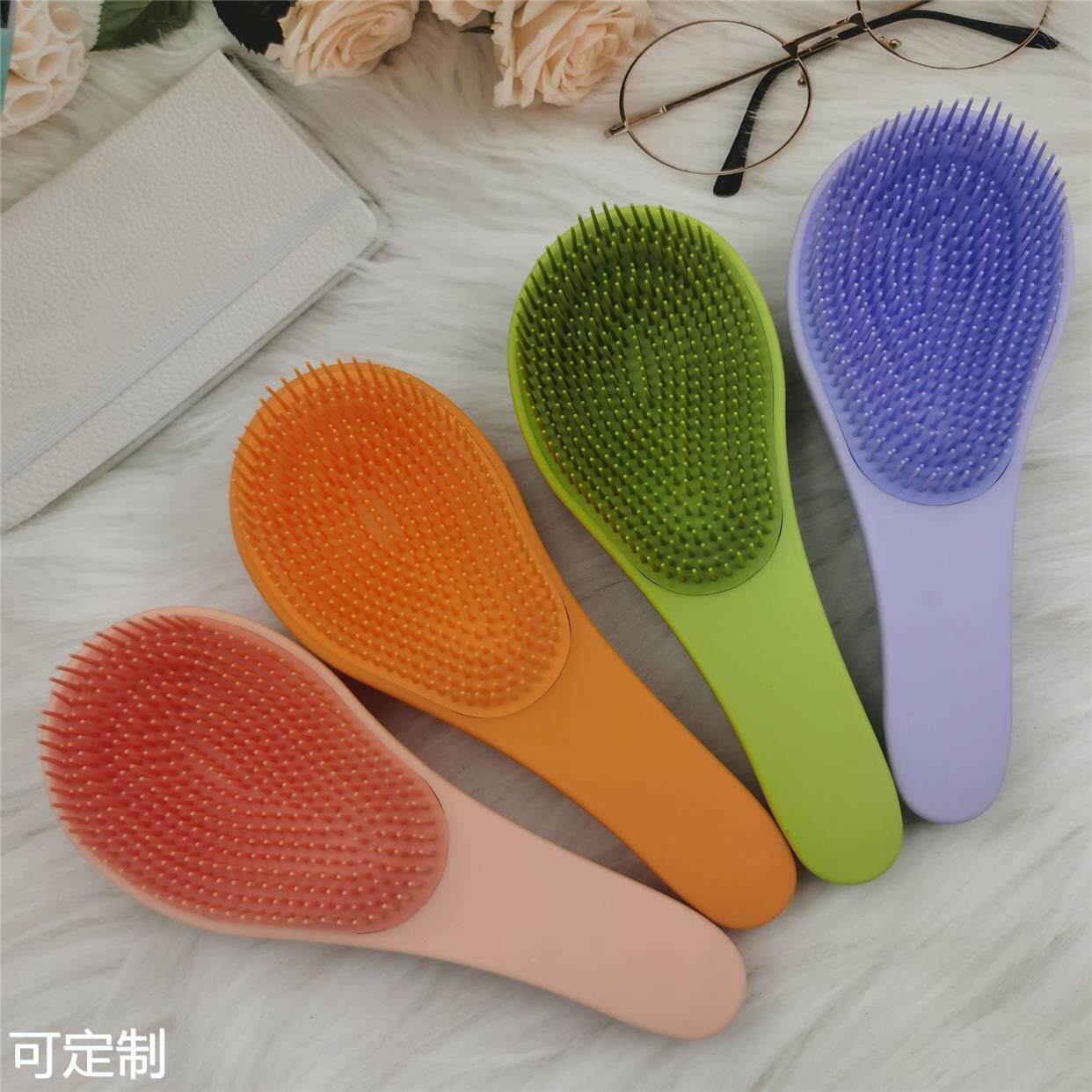 厂家直销长柄顺发梳水滴梳按摩美发一体梳2027新款送礼实用家用梳