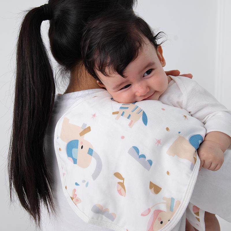 竹棉婴儿六层纱布大围兜拍嗝巾 吐奶防污护肩宝宝口水巾隔奶巾,婴童用品,口水巾,淘宝优惠券,粉丝福利购,淘宝优惠卷