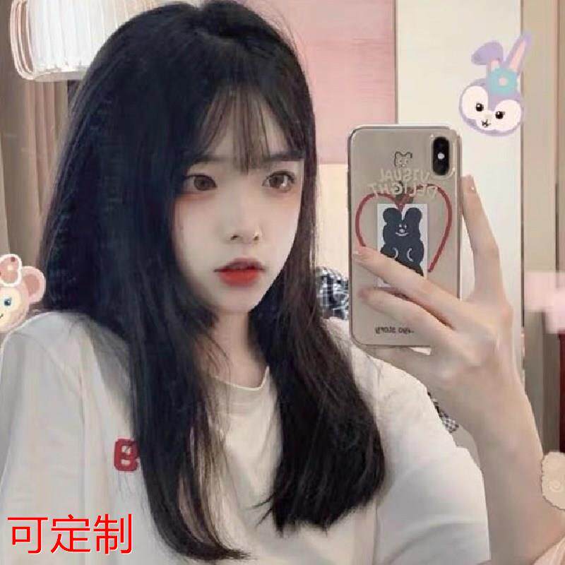 假发女短发夏自然全头套式锁骨仿真人长发适合圆脸发型假发套定做