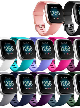 适用于Fitbit Versa硅胶替换表带Versa2/Lite官方款表扣式腕带