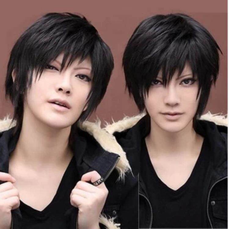 动漫cosplay假发 折原临也 盗墓笔记张起灵 黑色男式发型现货