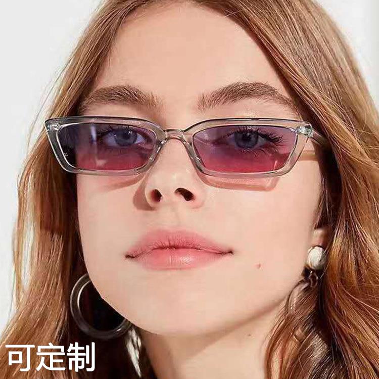 2025新款方框糖果色墨镜女 欧美潮双色太阳眼镜复古小框太阳镜