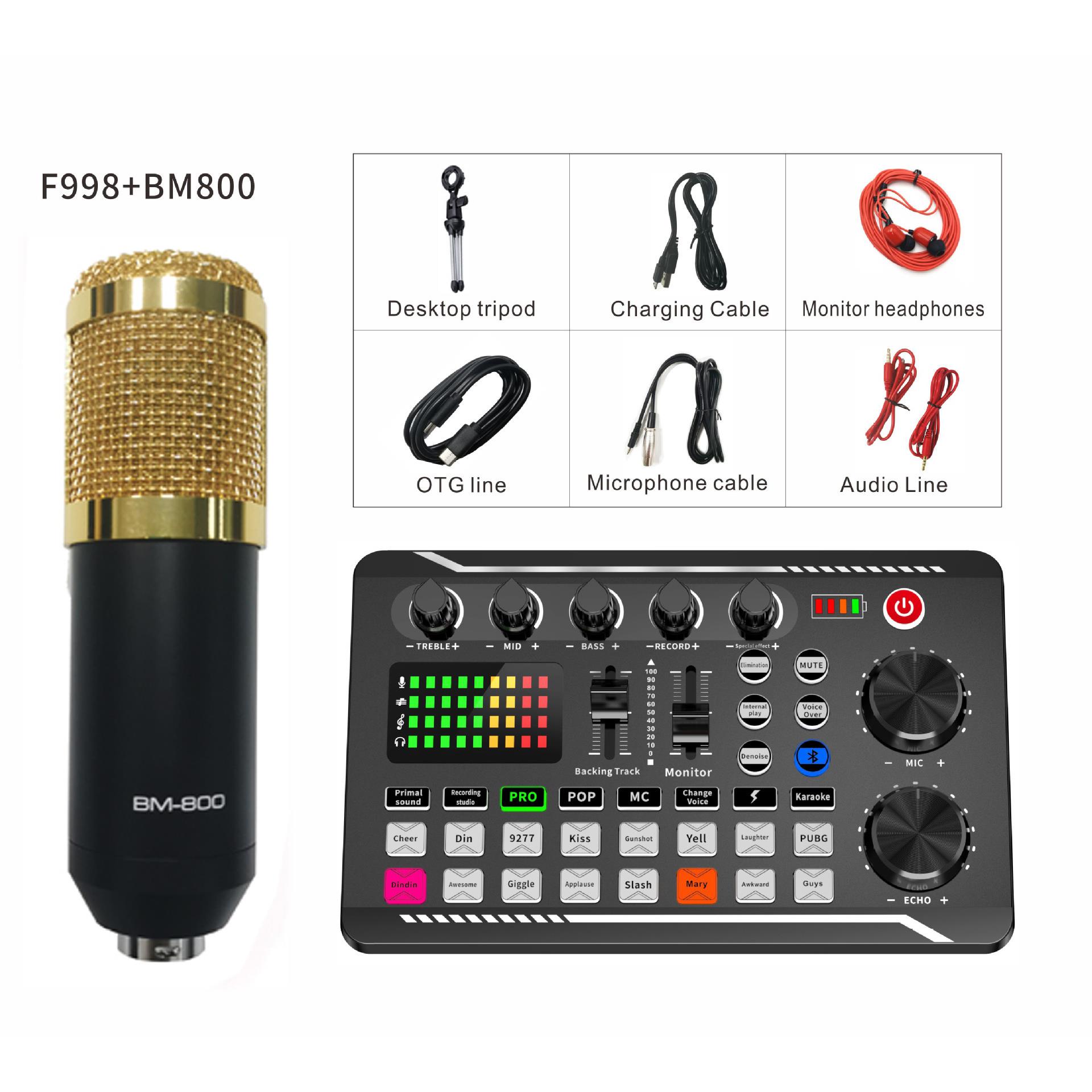 BM800搭配F998套装英文版兼容多平台手机电脑通用