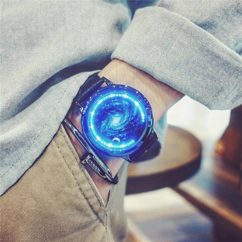 韩版个性智能创意发光简约无指针触屏情侣男女生学生手表中性防水
