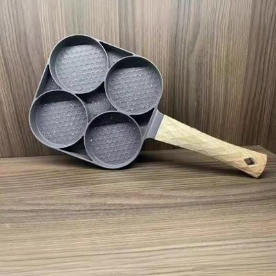 明火电磁炉通用四孔煎蛋锅早餐鸡蛋汉堡煎锅平底不粘蛋饺锅定制