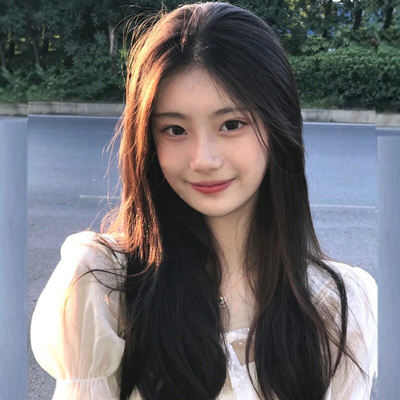 假发女长发夏季网红自然款头套式2026年新款时尚中分无痕黑长直