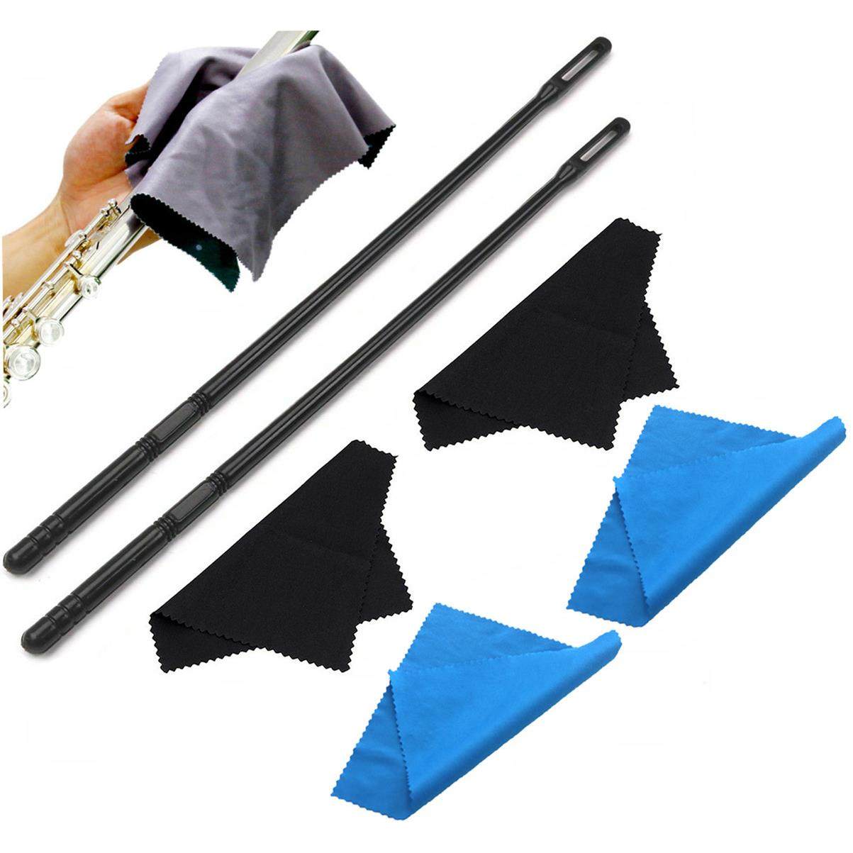 长笛清洁杆 管乐清洁工具 清洁布组合套装 长笛探杆 清洁棒+布