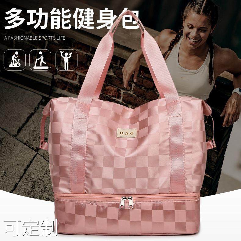 2023新款旅行包大容量女短途外出待产收纳袋轻便套拉杆折叠行李包