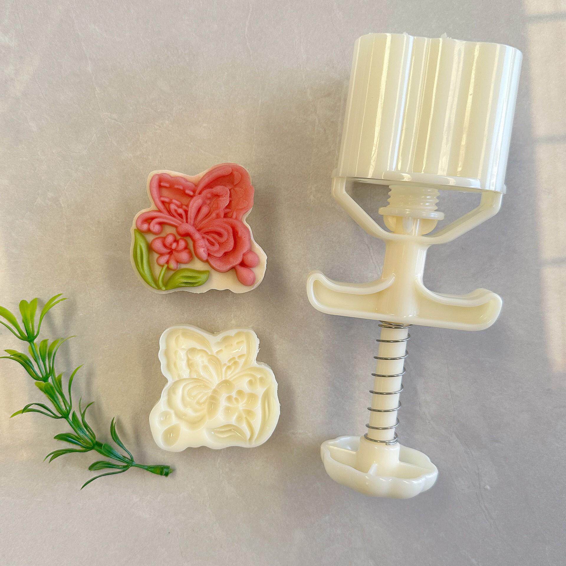 宏印臻品2025年新款75克飞舞冰皮月饼绿豆糕手压式模具套装定制