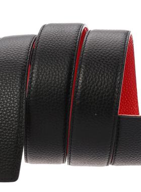 现货八字尾红黑头层皮带条皮带身自动皮带条商务男腰带C3610