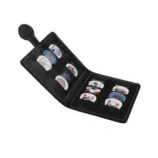 新款吉他拨片包 皮革黑色 民谣吉他电吉他尤克里里吉他拨片夹