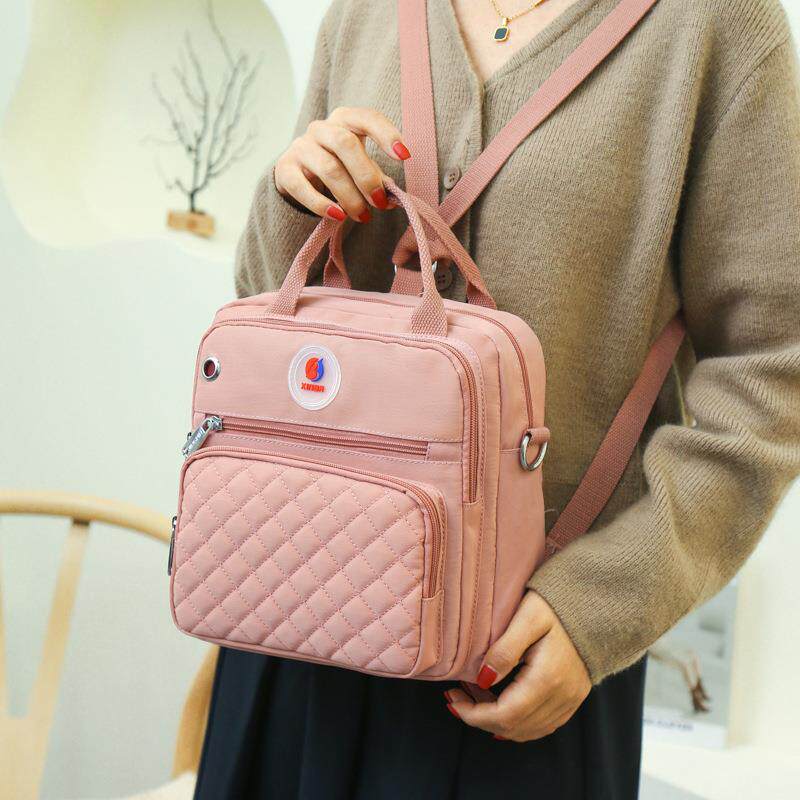 新款时尚单肩斜挎小号妈咪包多背法母婴包多功能轻便外出背包