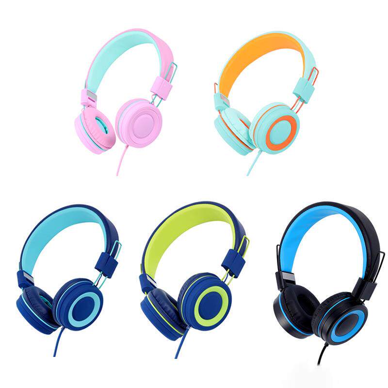 电商爆款儿童耳机头戴式有线彩色笔记本平板手机学习网课礼品耳机