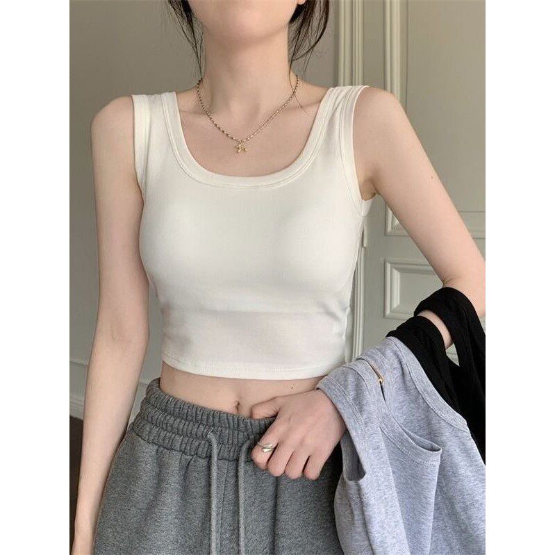 夏季吊带背心女辣妹外出百搭短款显示打底小背心