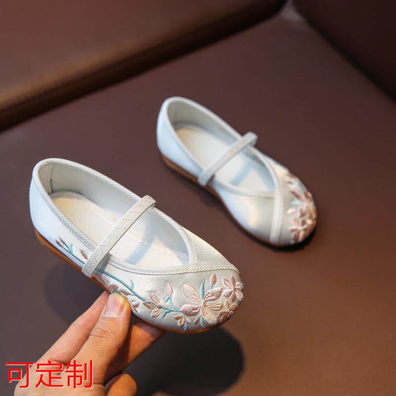 汉服女童鞋手工儿童绣花鞋古代鞋子宝宝中国风旗袍鞋子老北京布鞋