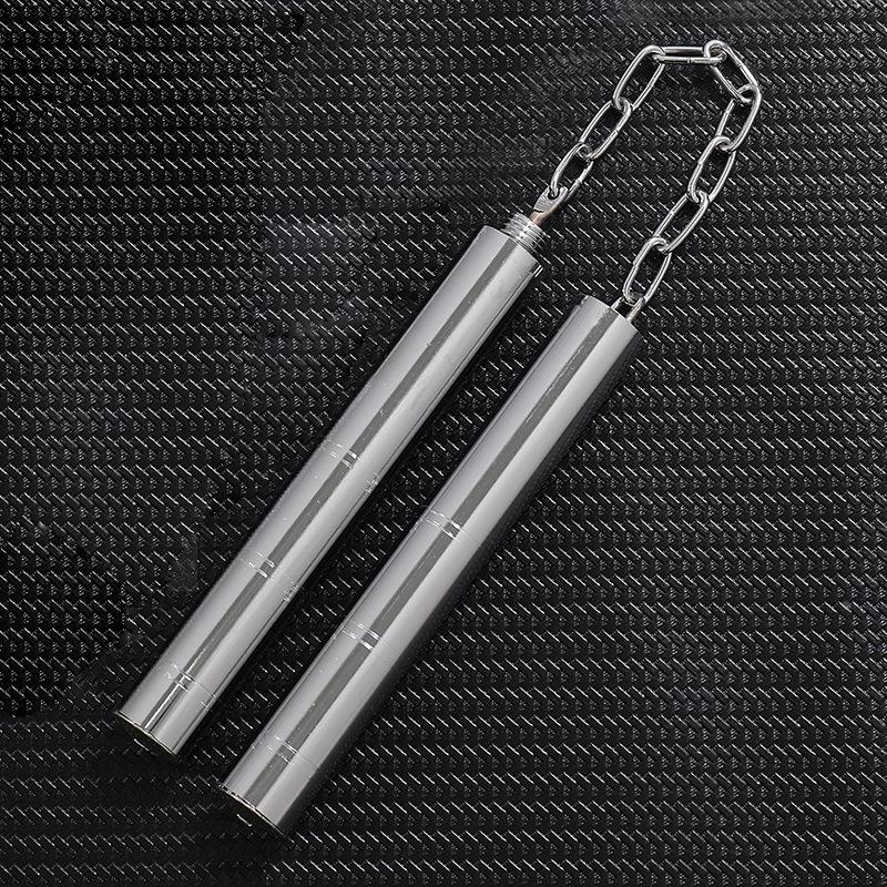 不锈钢双截棍 武术练习二节棍 实战训练二用双节棍 短棍 防身武器