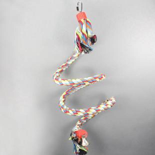 鹦鹉攀爬绳子 鸟玩具棉绳鹦鹉玩具用品 益智玩具梯子云梯秋千啃咬