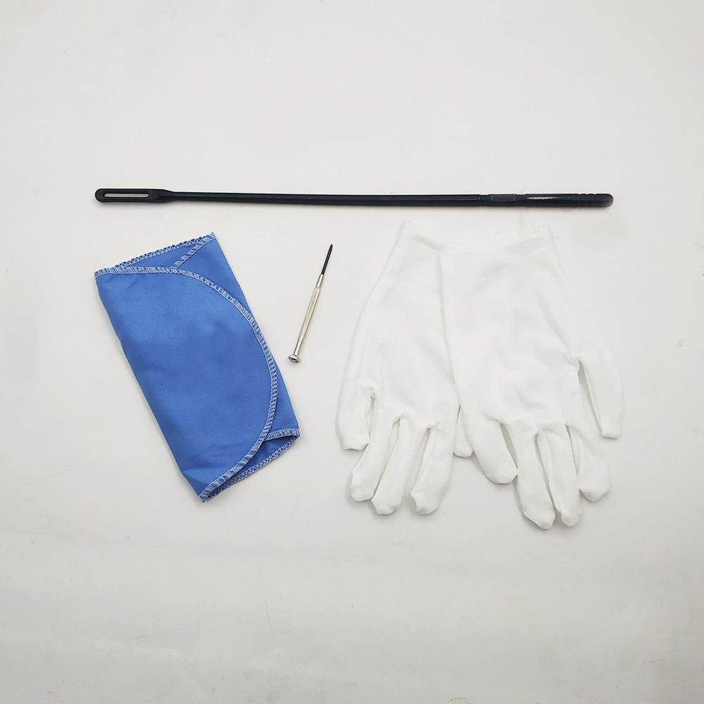 长笛清洁4件套笛子管壁清洁棒通条布螺丝刀手套乐器配件护理套装