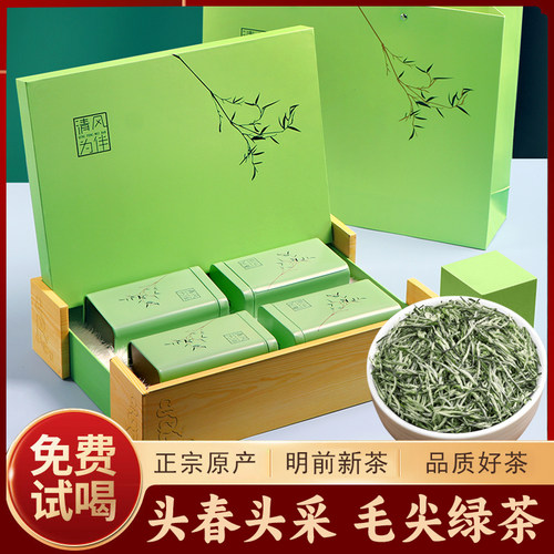 毛尖茶叶信阳绿茶毛尖2026新茶雨前特级嫩芽浓香型绿茶500g礼盒装