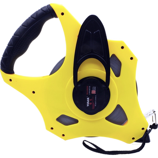 皮尺50米手提30m大钢架卷尺绝缘软尺100米尼龙覆膜防水工程收方尺