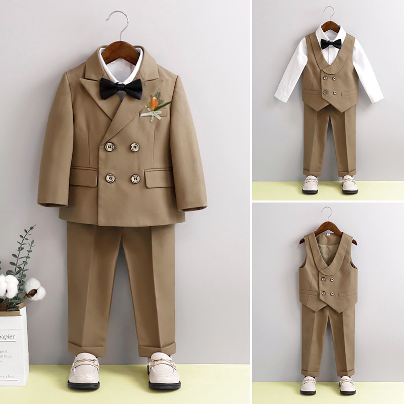 男童西装礼服套装春款花