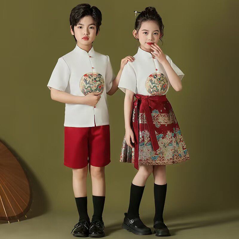诗词小学生新款2026儿童节大合唱61新中式朗诵服装六一演出服主持