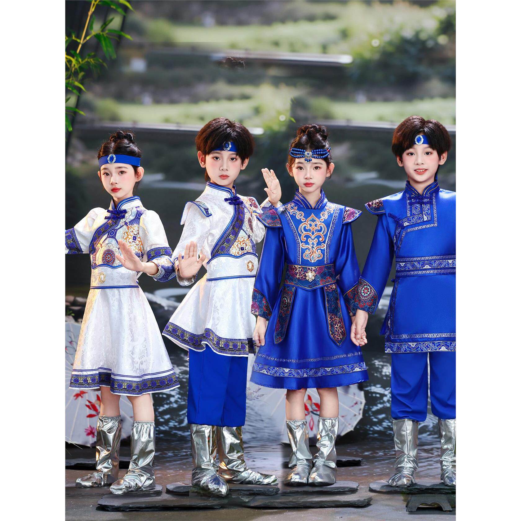 儿童蒙古族演出服幼儿园