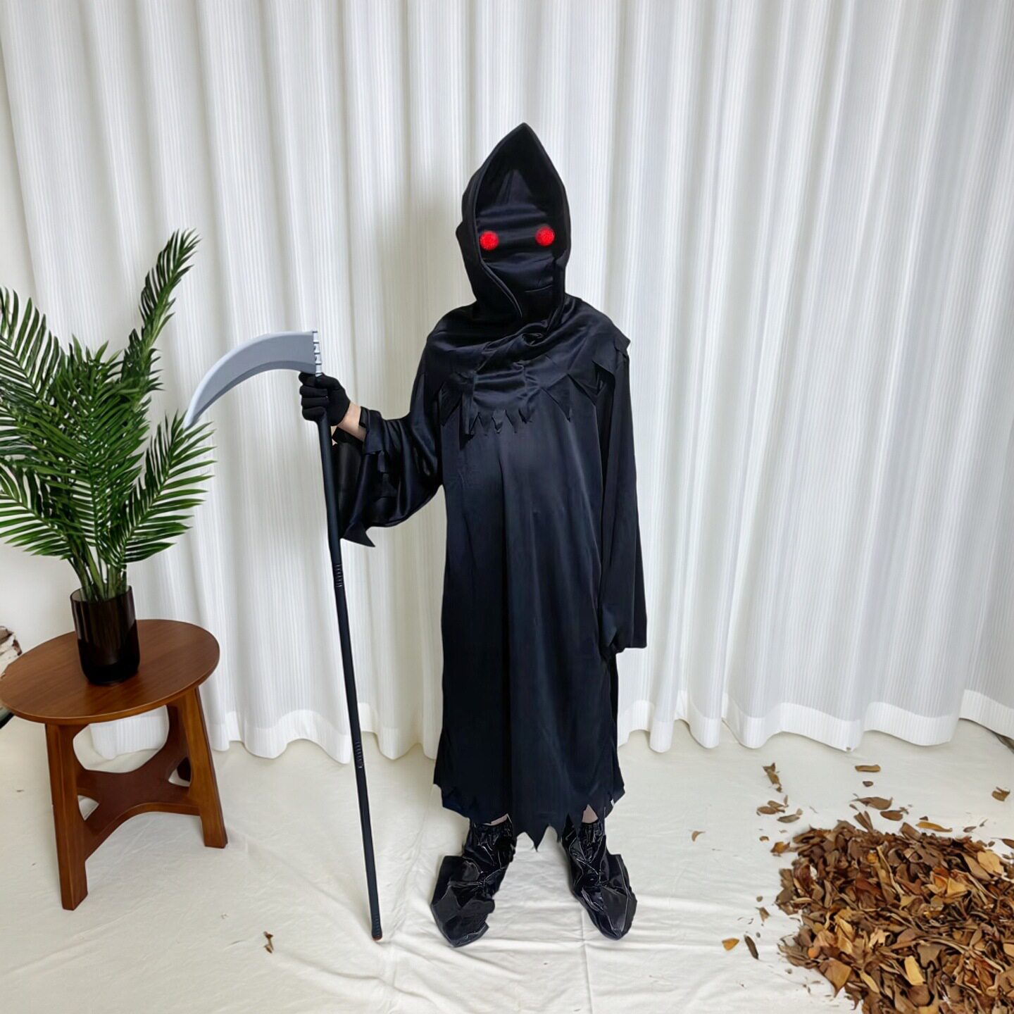 新款儿童万圣节cos服死神服装2026cosplay发光眼镜衣服舞台表演服