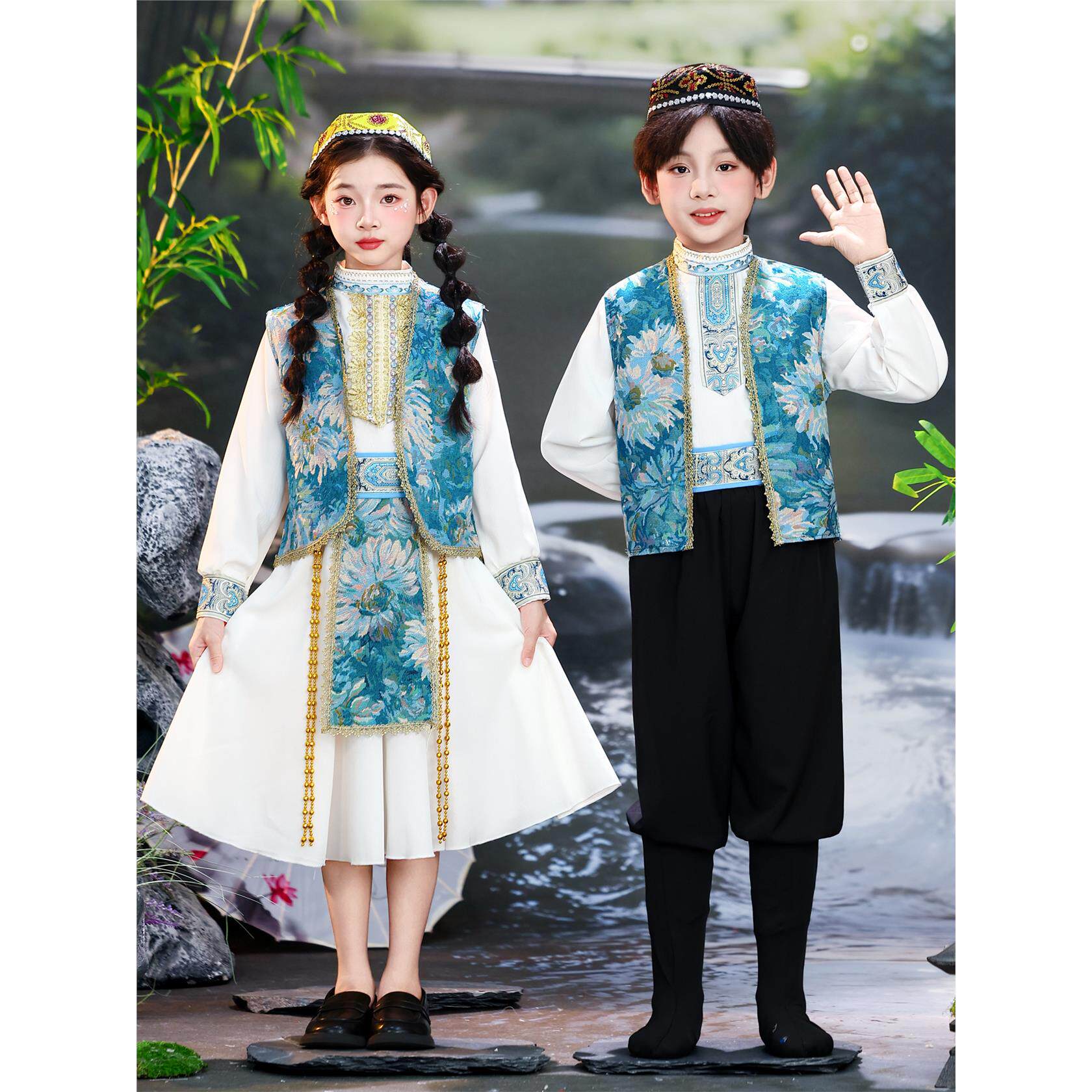 儿童维吾尔族演出服幼儿