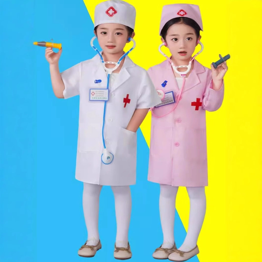 儿童医生护士手术服小孩过家家白大褂幼儿园职业角色扮表演出服装