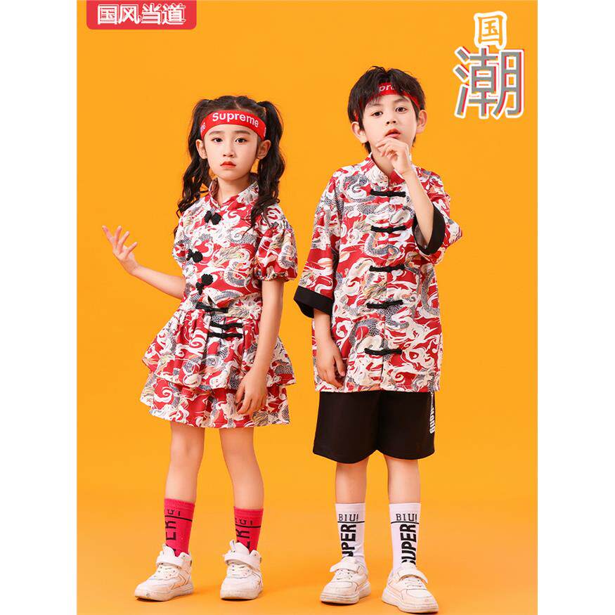 儿童啦啦操演出服小学生