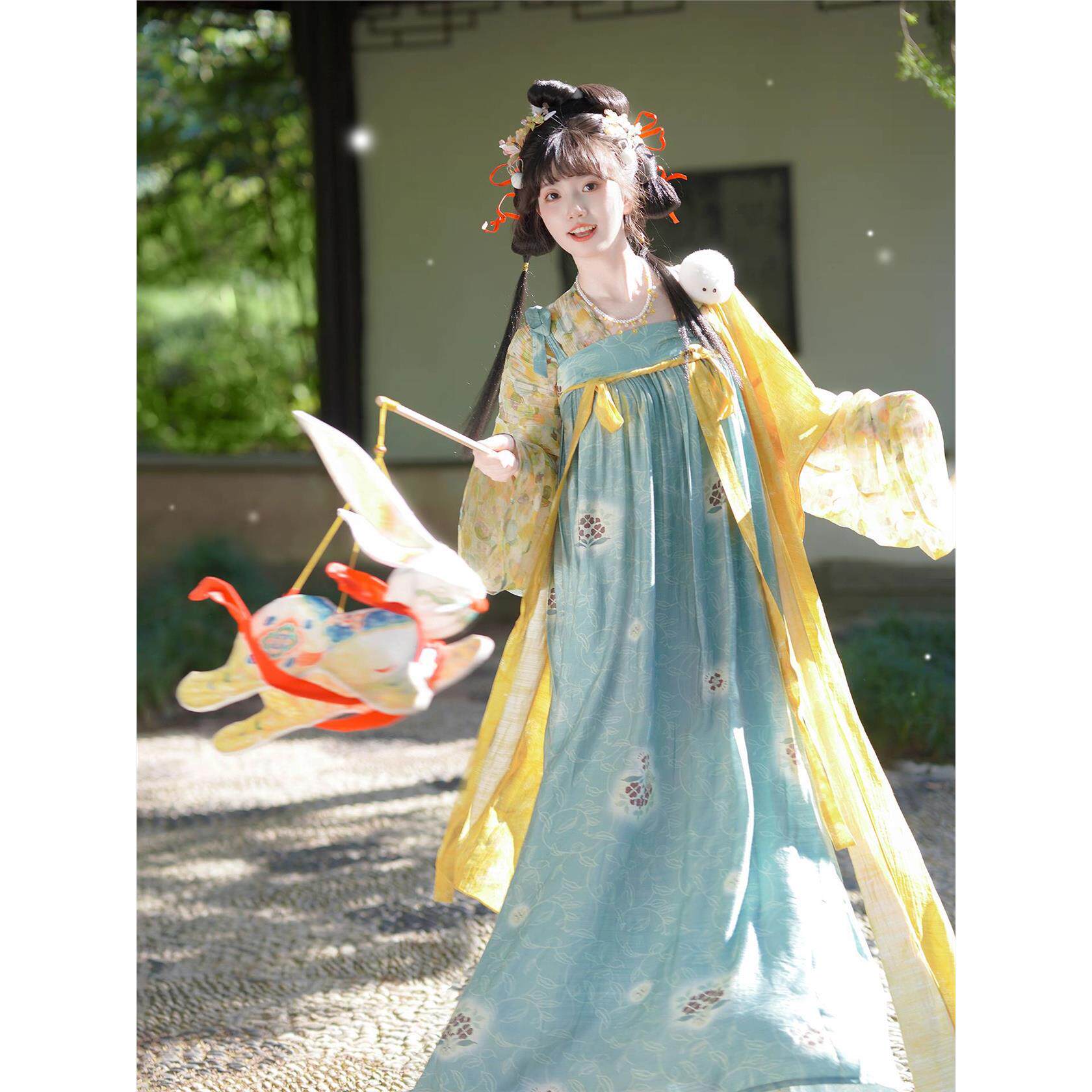 花朝记采花童唐制汉服女