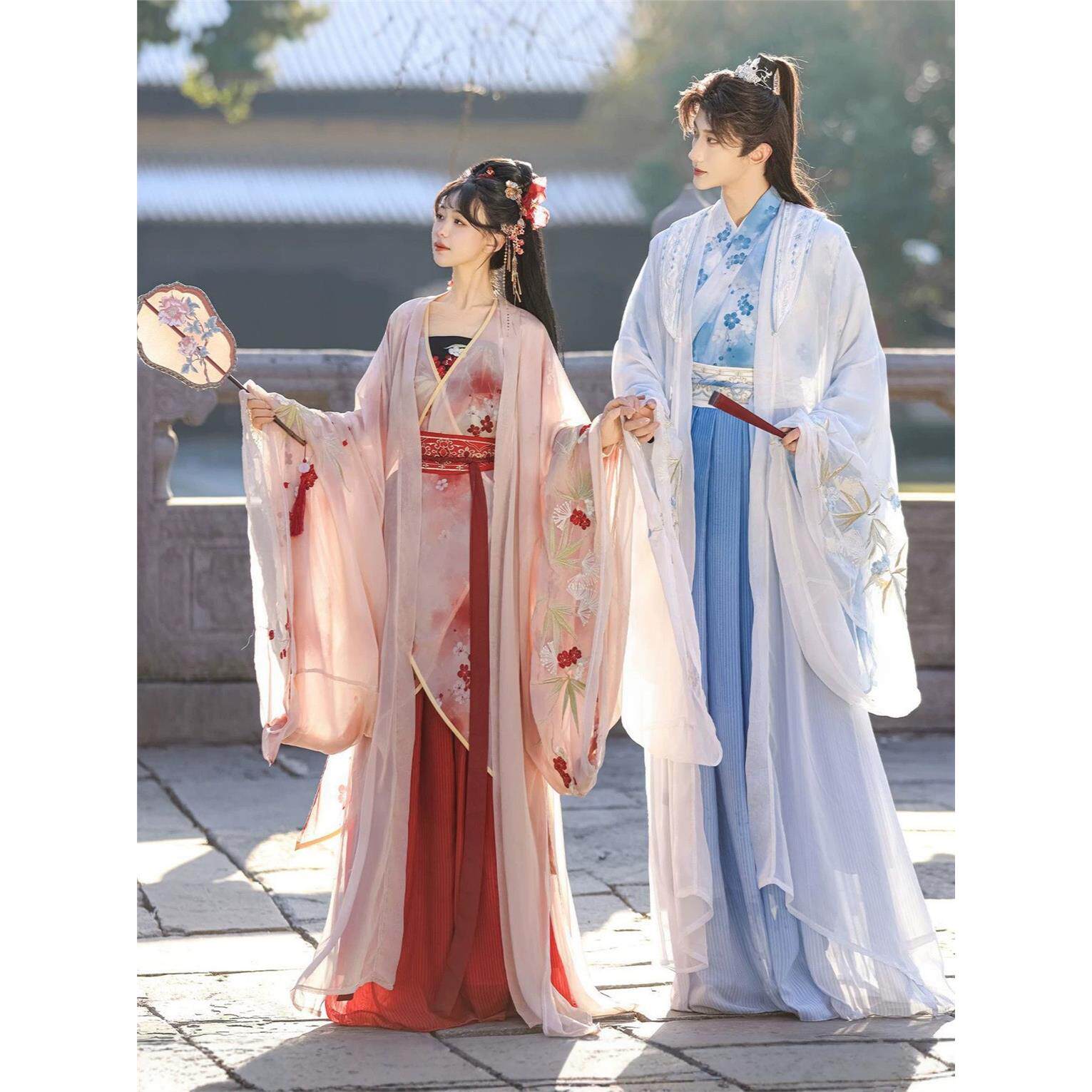 原创魏晋风情侣汉服2026新款超仙广袖齐腰襦裙外景旅拍日常款古装
