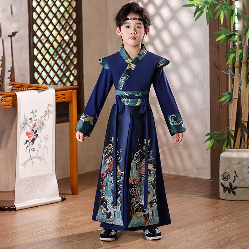 男童汉服春秋2025新款原创唐制帅气男孩幼儿园武侠客古装演出