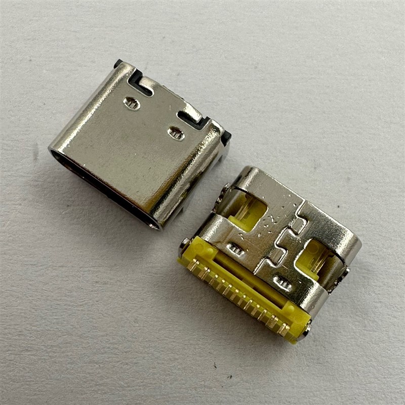 16P TYPEC母座 拍一发十个 黄黑色随机发