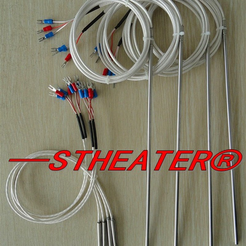 pt100热电阻铂电阻pt1000温度传感器滚压锁口防水温控探头感温头