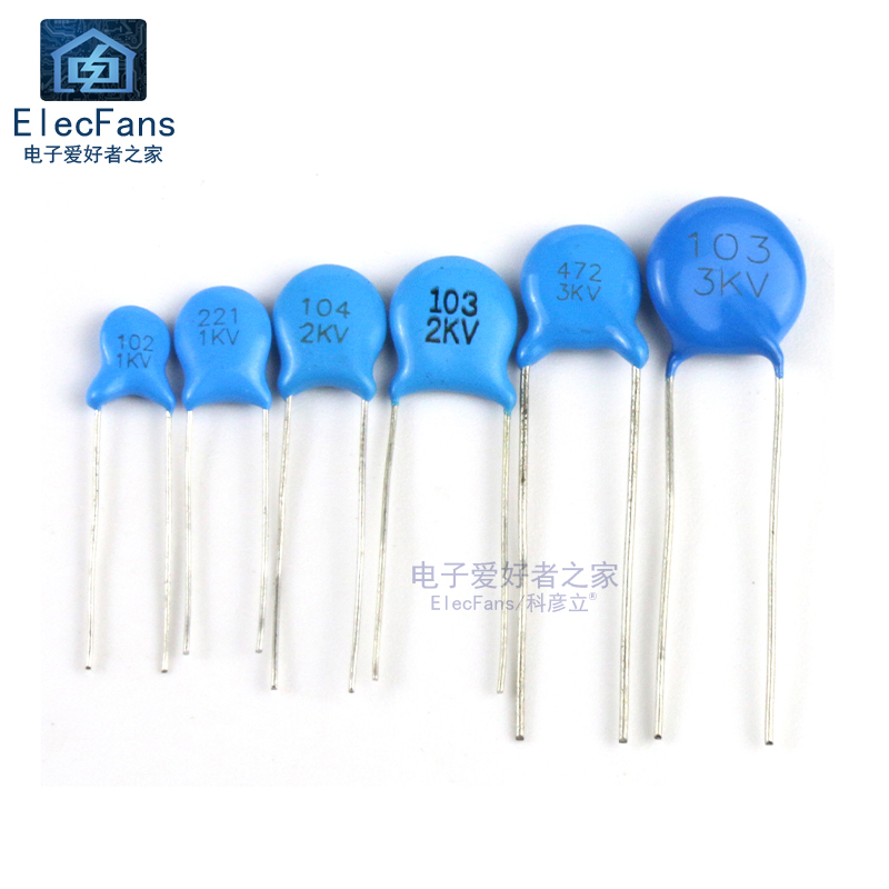 高压瓷片电容器1KV 2KV 3KV 101 102 103 221 222 223 471 472