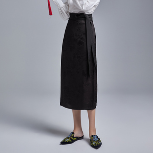 陌遇2025夏季新款中国风复古汉元素改良汉服宋制旋裙两片式半身裙