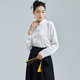 新中式 中国风白色气质职业日常衬衫 茶服上衣 新款 陌遇2025年春季