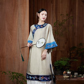 圆领复古旗袍中式 陌遇 倒大袖 民国风改良宫廷式 古风连衣裙 洛曦