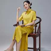 连衣裙 中国风日常复古改良民国旗袍气质中长款 陌遇2025夏季 新款