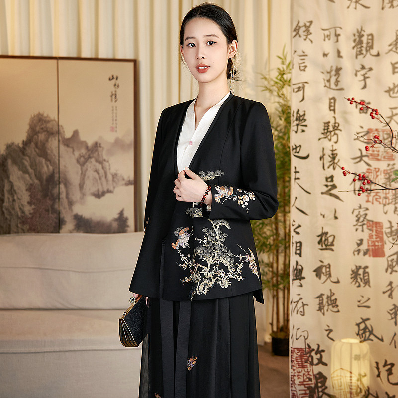 2025秋冬汉元素改良小西装外套图片